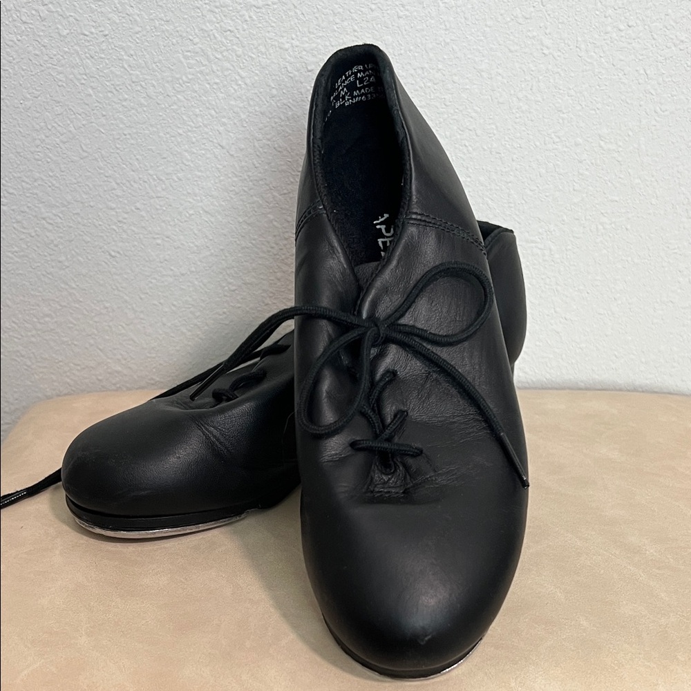 Capezio Black Lace-Up Jazz/Tap Dance Shoes